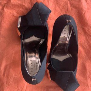 Ted Baker Linesi Satin Bow Court Pump Black